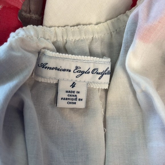 American Eagle Floral Midi Dress Tie Back Size 4 sun dress - Picture 6 of 8